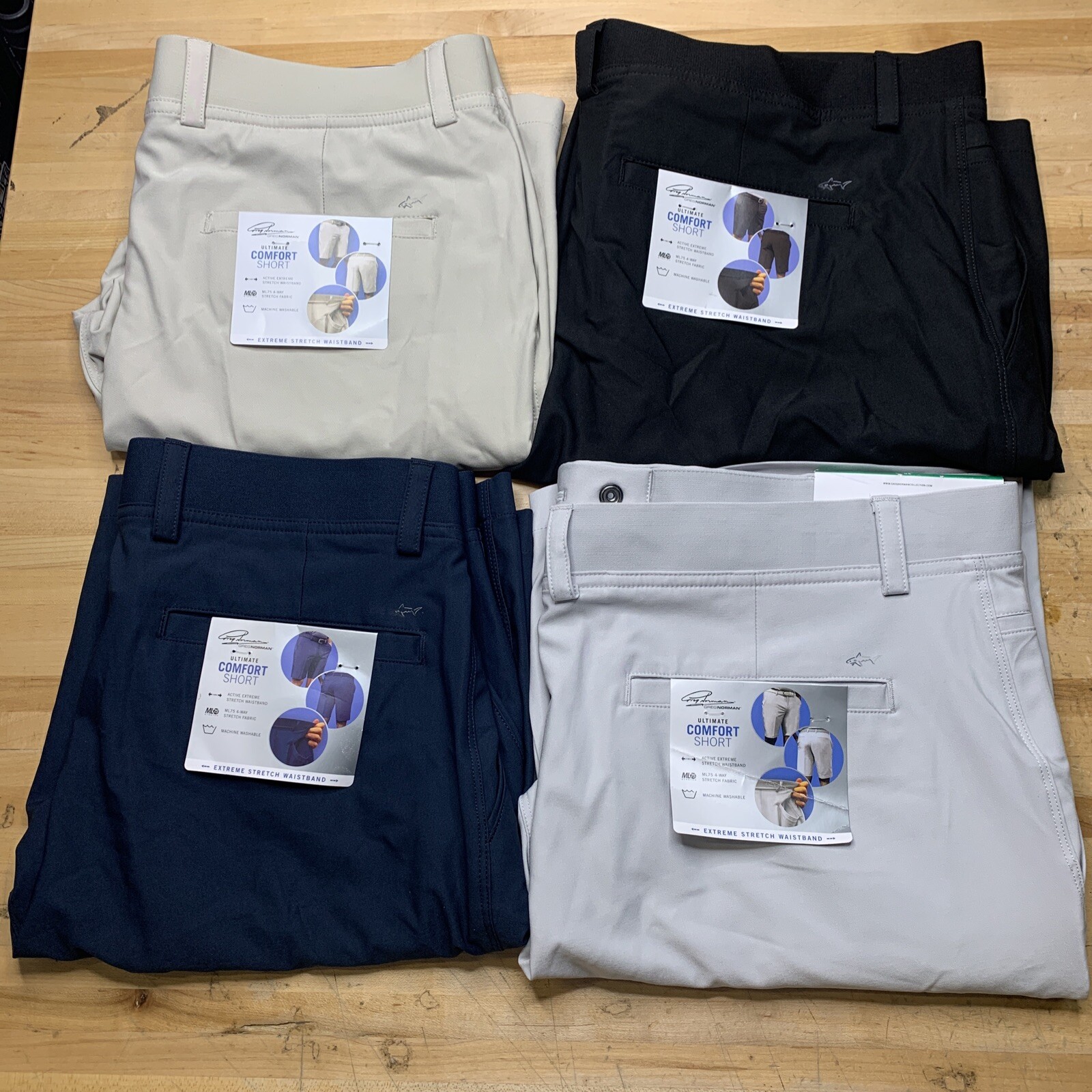 NEW Men’s Greg Norman Ultimate Comfort Shorts ML75 Stretch Stretch Waistband
