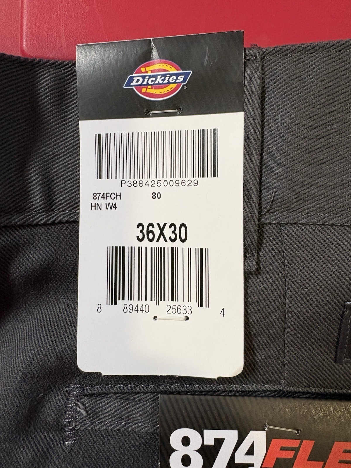Dickies Men’s 874 Pants Original Fit Uniform Straight Leg Charcoal NWT 36×30