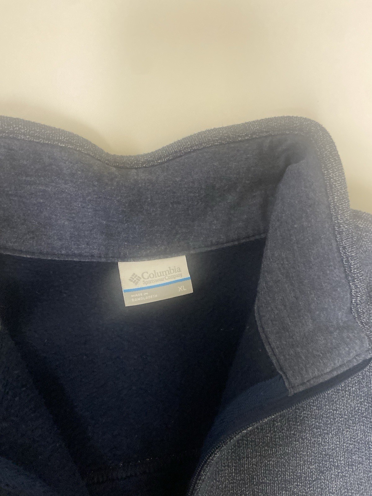 Columbia Quarter Zip Pullover Fleece Sweater Blue Size XL Extra Large