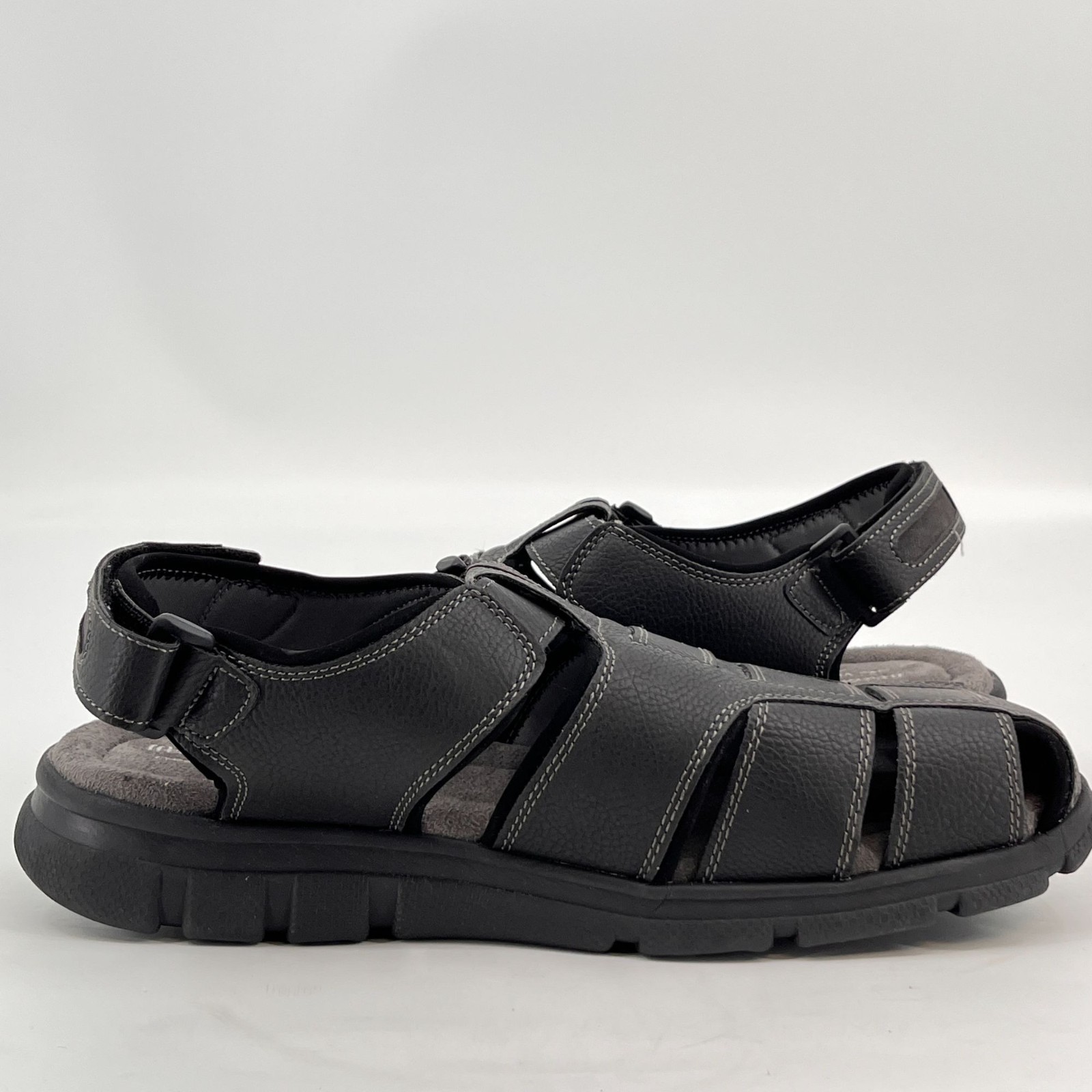 Weatherproof Vintage Caleb Fisherman Sandals Black Size 13 Synthetic EVA Sole