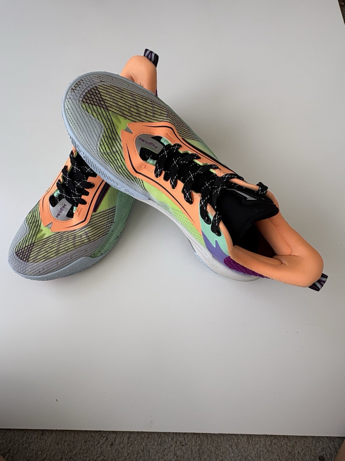 Anta Kai 1 Speed Shoes mens size 12 green purple white orange
