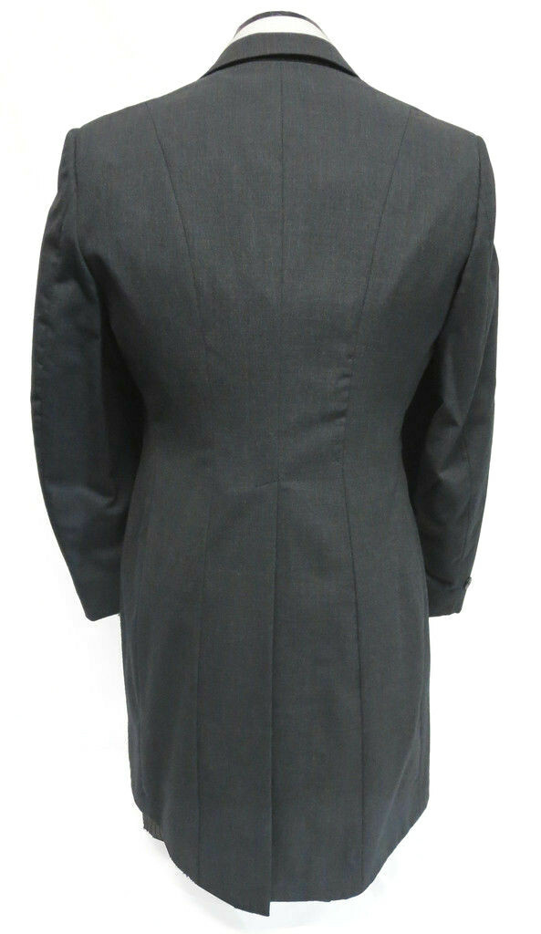 Men’s Gray Cutaway Coat Frock Long Tails Morning Dress Wedding Victorian 39R