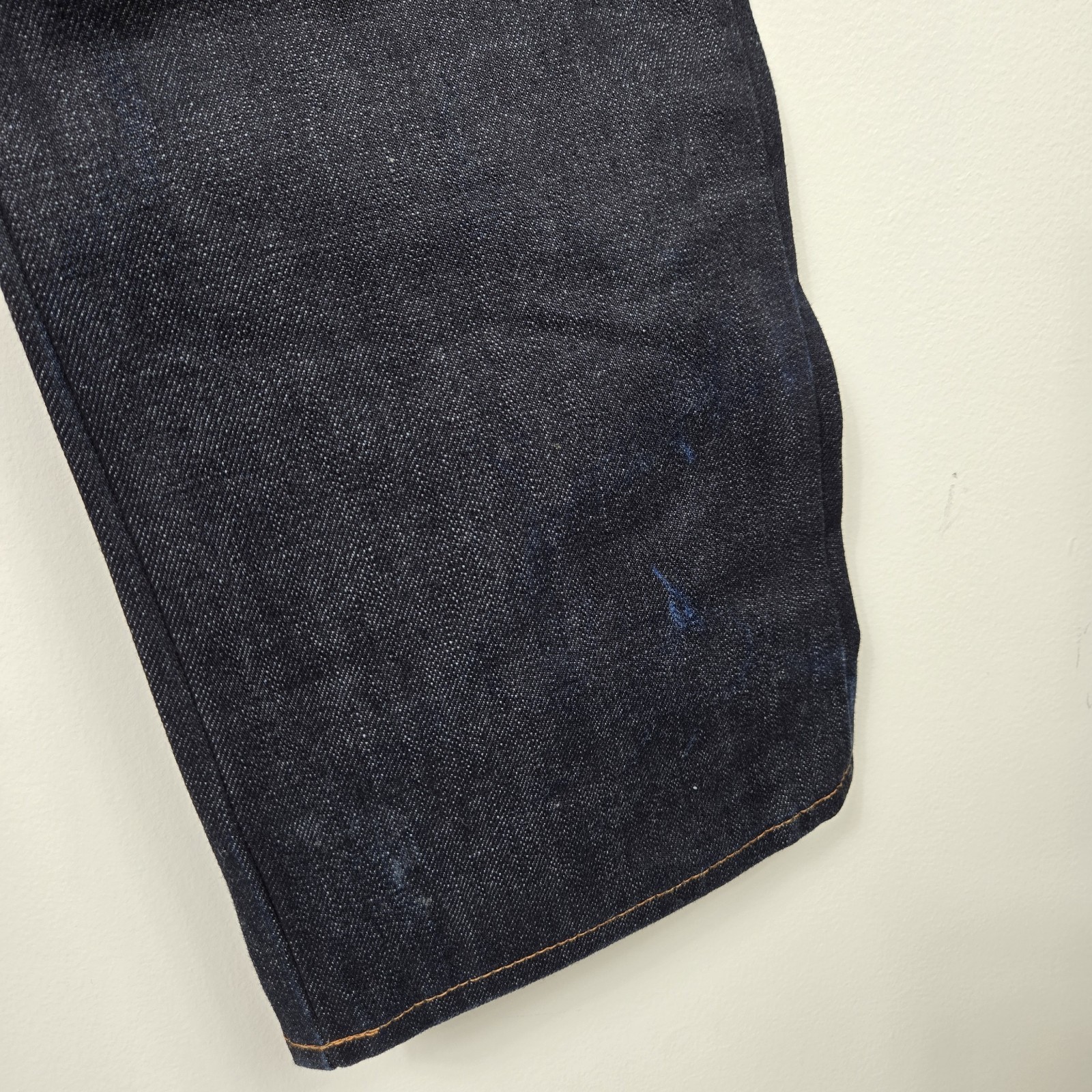 Naked & Famous Slim Guy Deep Indigo Selvedge Jeans 31×30 NWOT Hemmed