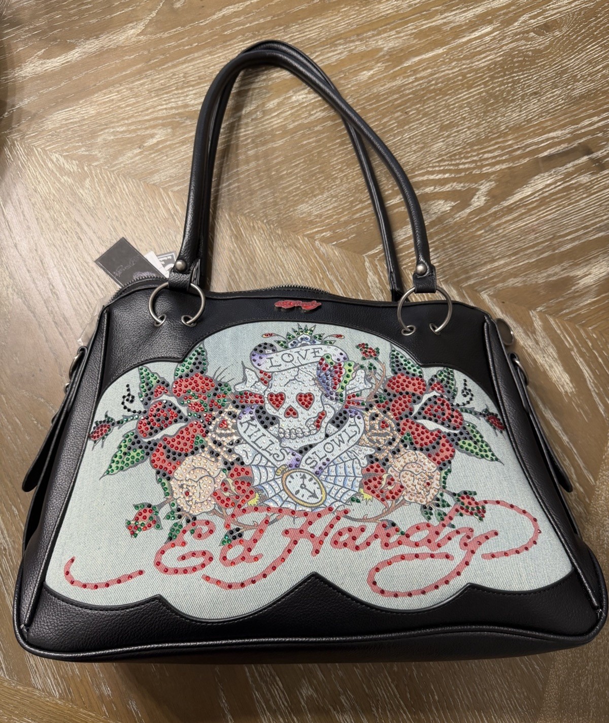 Ed Hardy “Love Kills Slowly” Satchel Bag