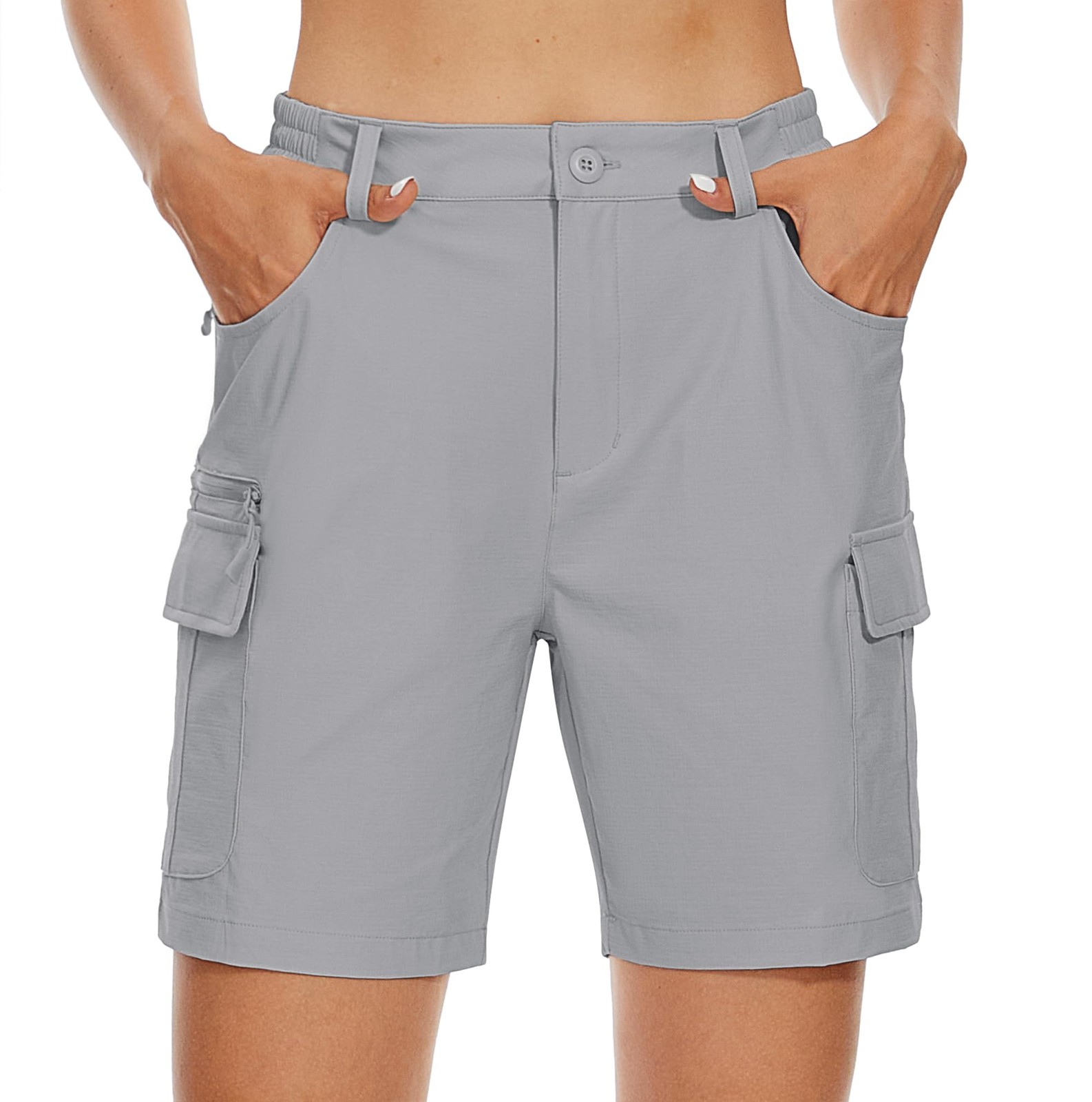 Womens 7″ Hiking Shorts 6 Pocket Lightweight Golf Quick Dry Outdoor Casual Short