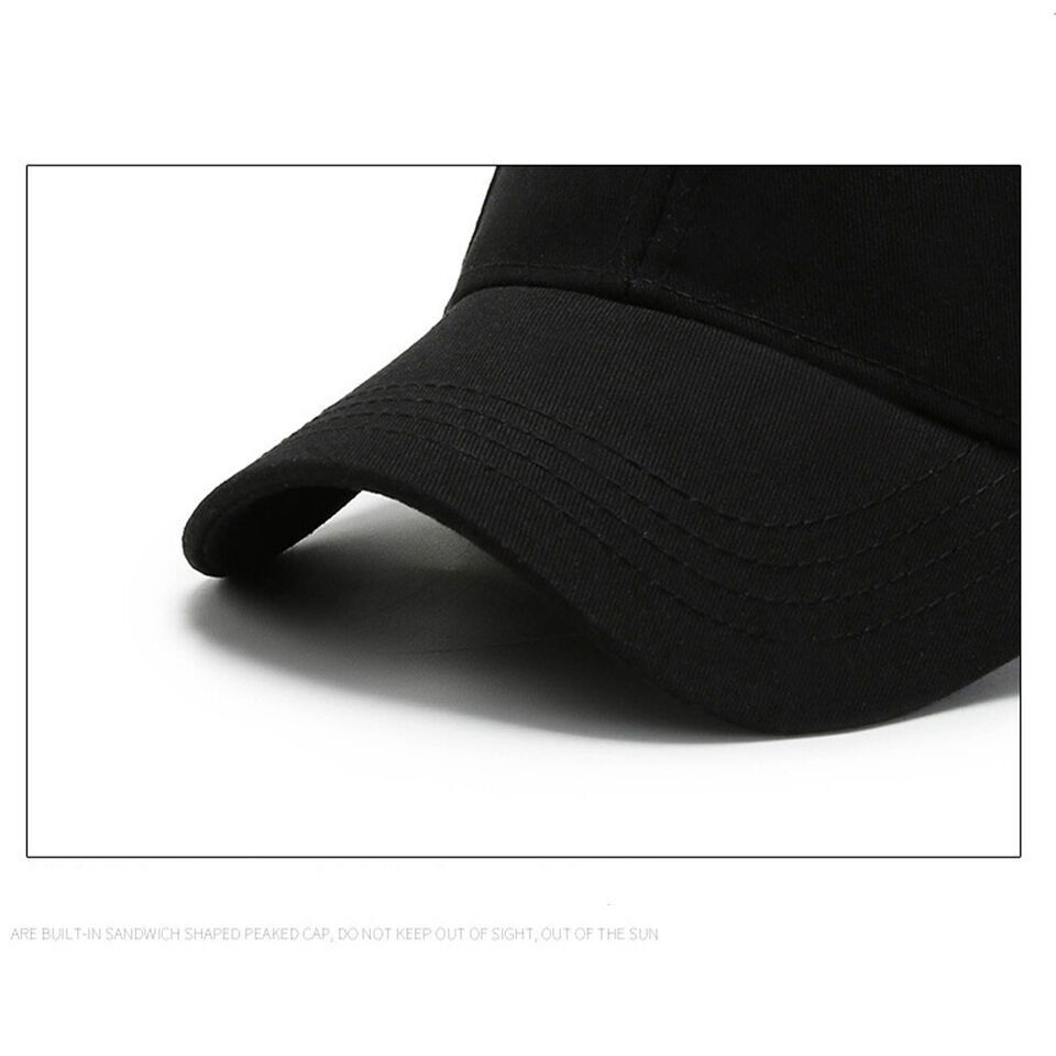 Plain Cotton Polo Style Blank Baseball Cap Solid Washed PC Adjustable Ball Hat