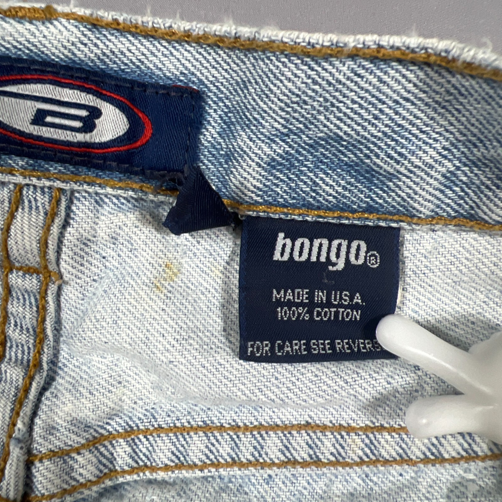 Bongo Straight Leg Jeans Womens 5 Blue Cotton Light Wash Street Wear Mid Rise