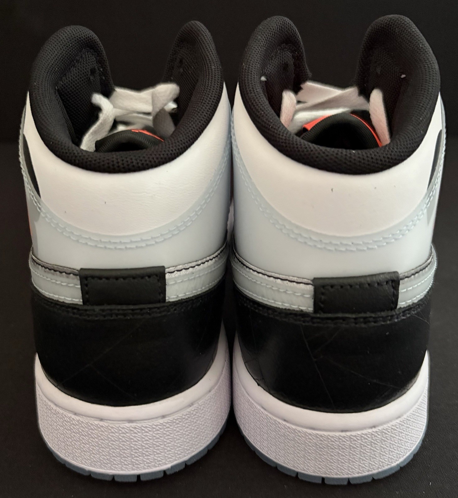 Nike Air Jordan 1 Mid SS GS X-Ray Black Ice Blue Sz 6.5y Women 8 New HF3210-001