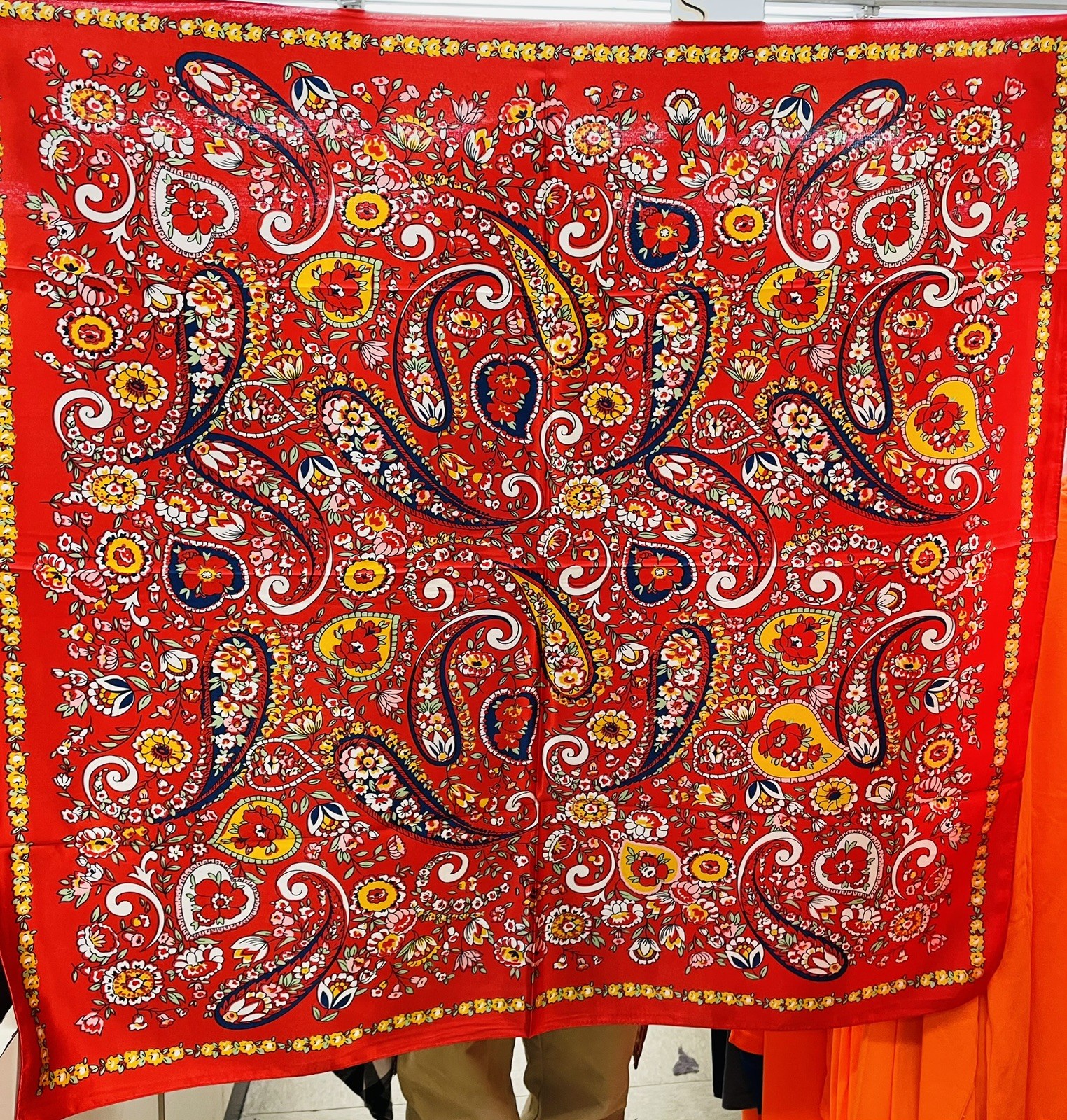 3 pcs Satin Multicolor Square Scarf for Women Floral Paisley Brand New in bag