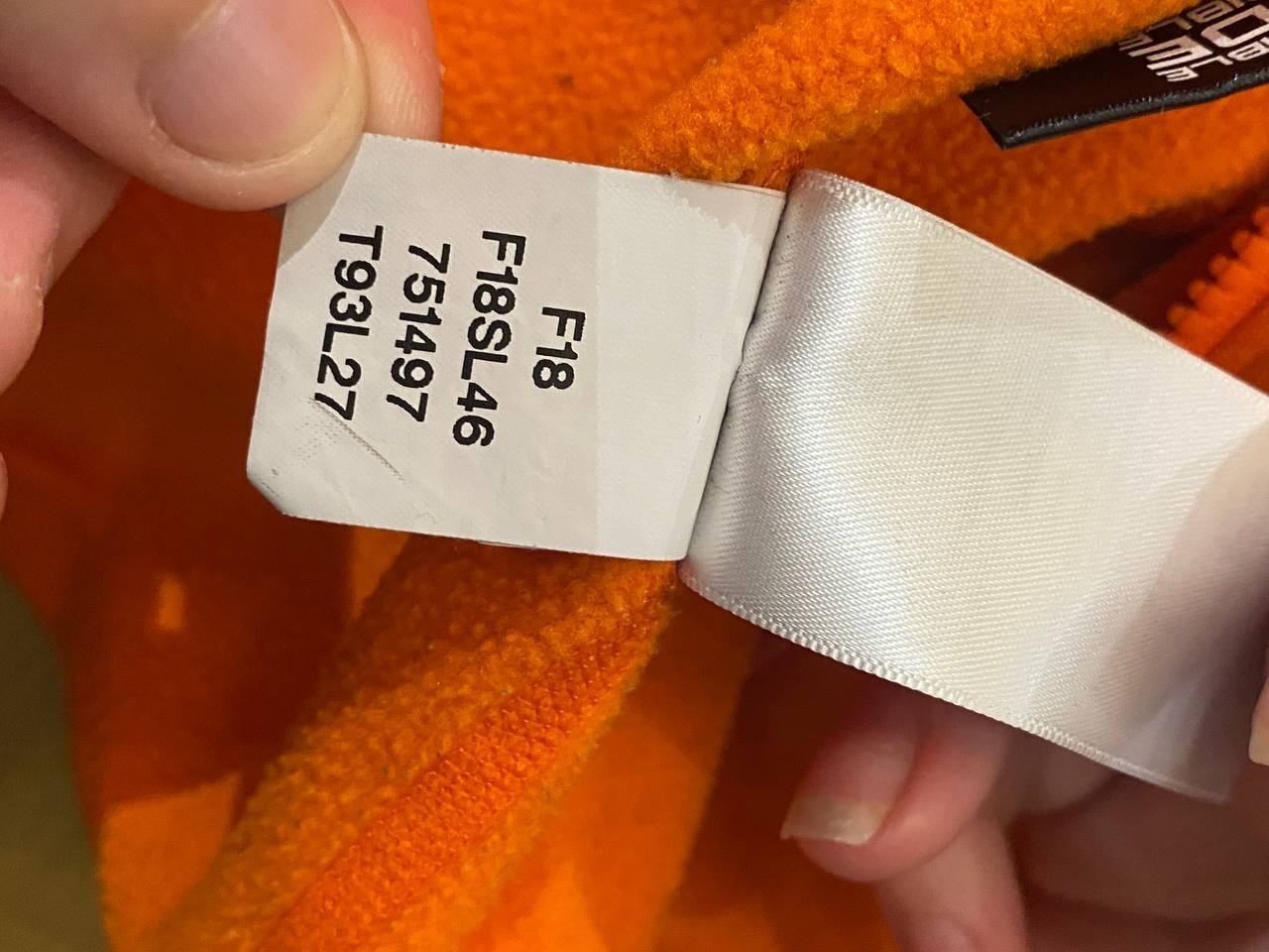 The North Face Fleece Zip-Up Jacket Men’s Size M Orange Technical Sleeve Pocket