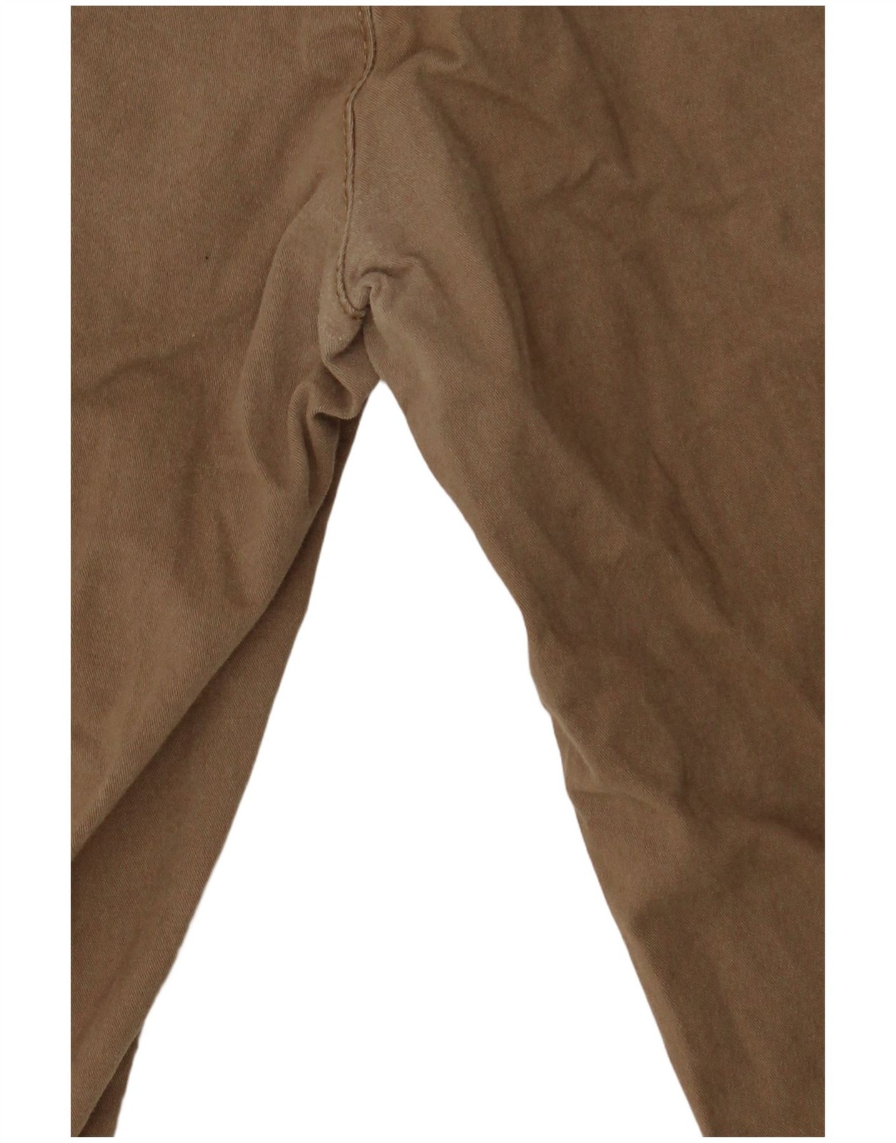 Marks & Spencer Mens Regular Fit Straight Chino Trousers Small Brown Cotton CQ01