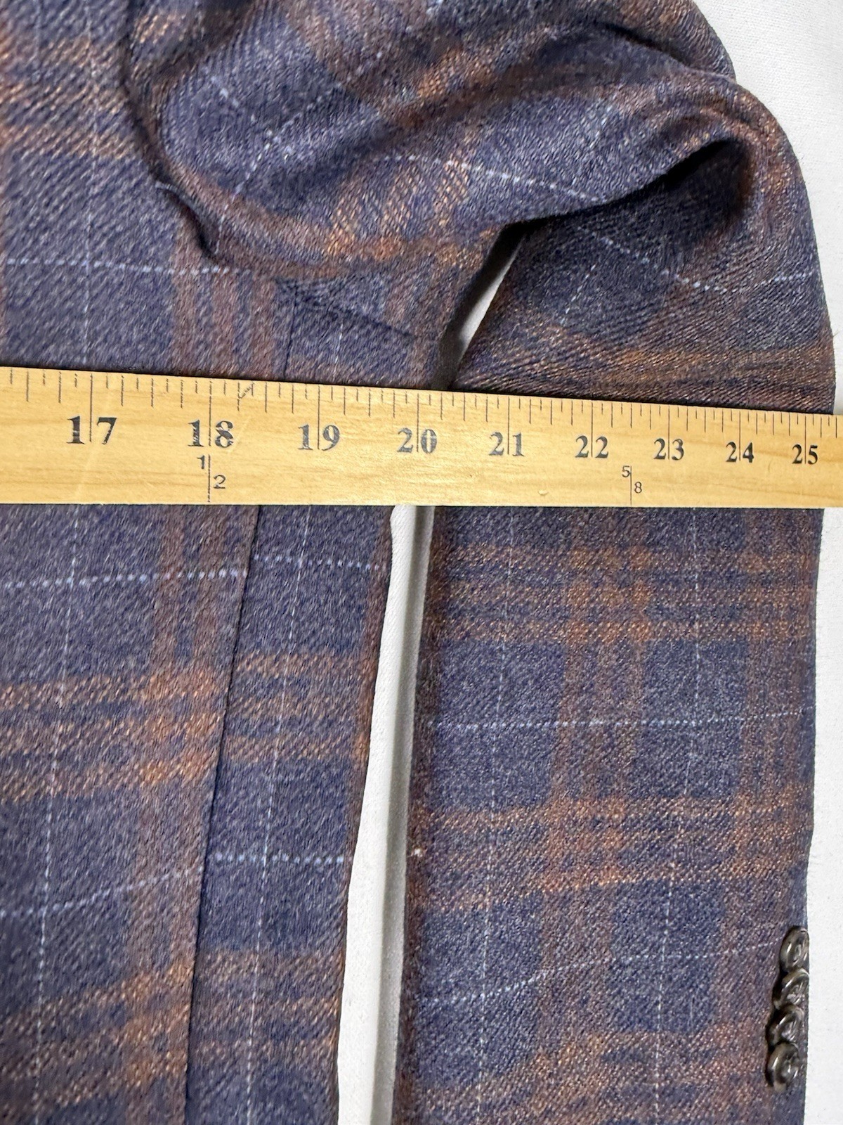 Joseph A Bank Men’s 40R Wool Plaid Jacket Blazer Patch Pocket Dual Vent EUC