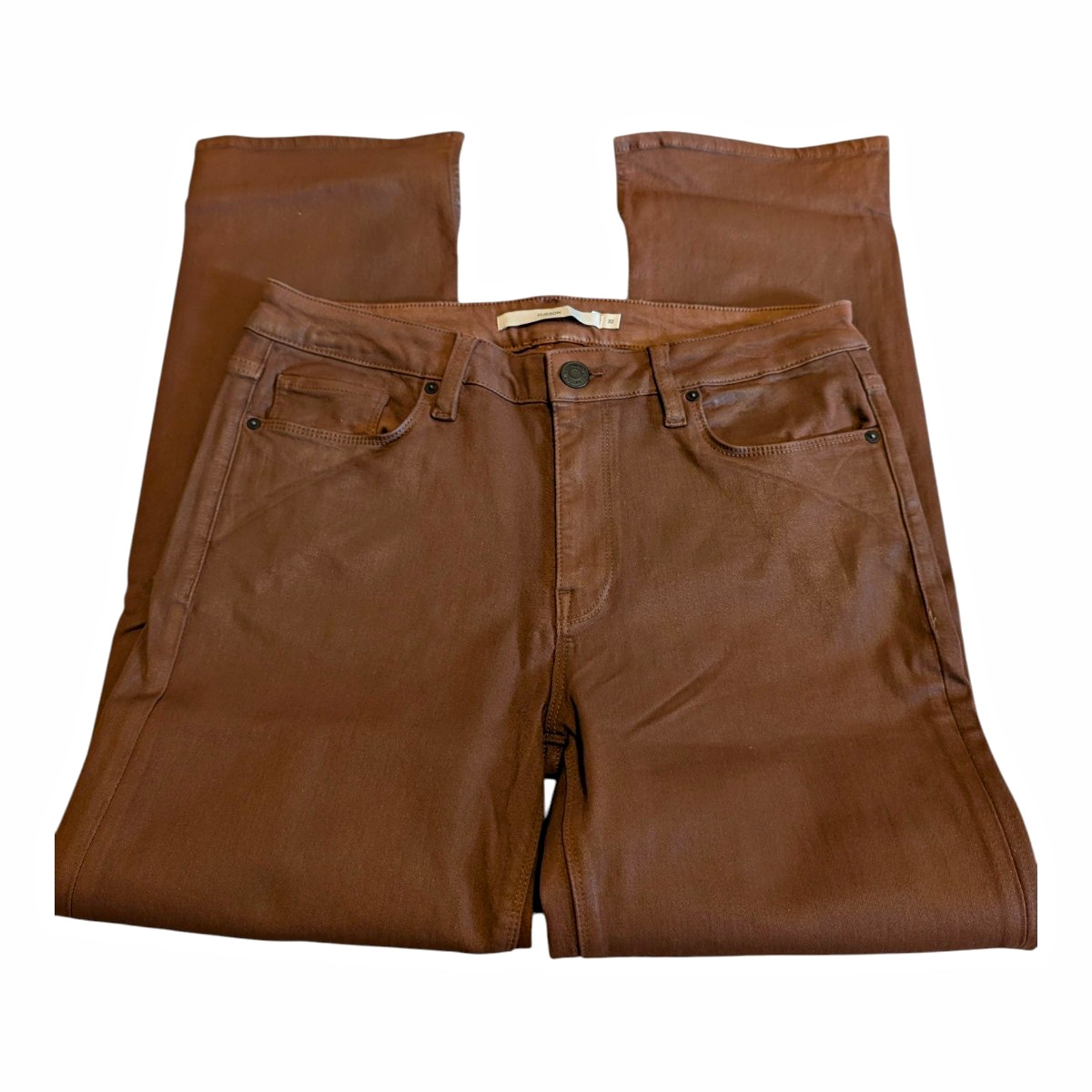 Hudson Women’s Brown Bootcut Cotton Blend Denim Jeans Button Fly 5-Pocket