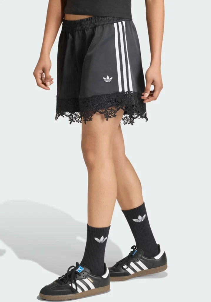 NWT adidas Originals Satin Lace Shorts Women AsiaFit LD1813 No Tariffs In US