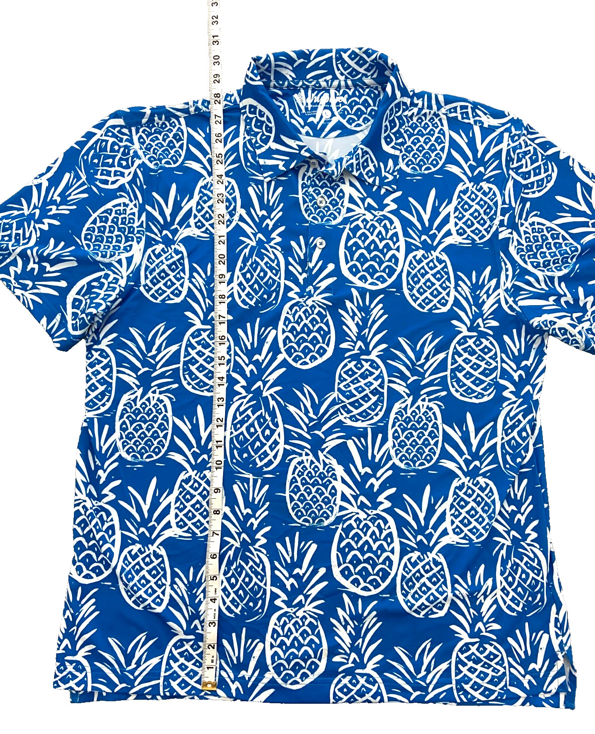 Chubbies The Thigh Napple Pineapple Themed Polo Shirt Poly-Spandex Blend Size L