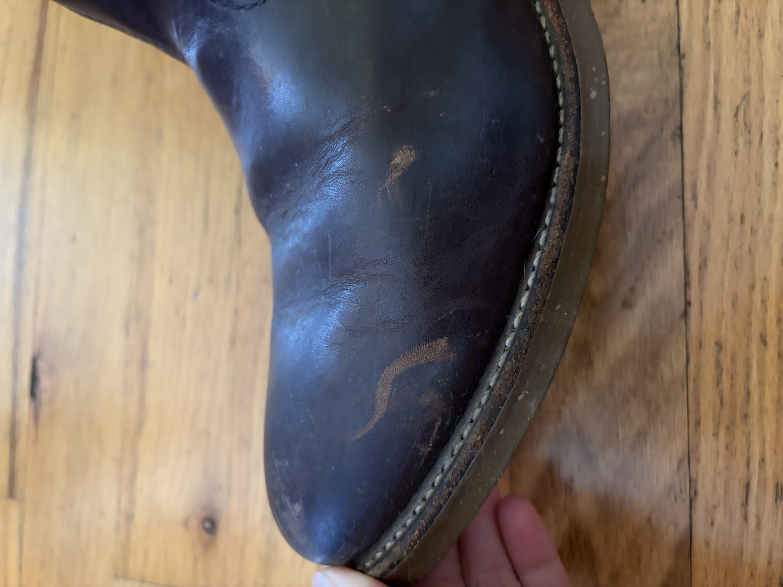 Red Wing Pecos 1155 Pull On Work Boots Brown Leather Made In USA Men’s Size 9D
