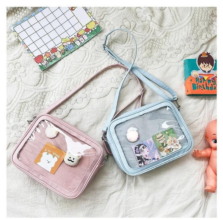 Women’s Ita Crossbody Bag Clear Transparent Shoulder Messenger Purse Cute Kawaii