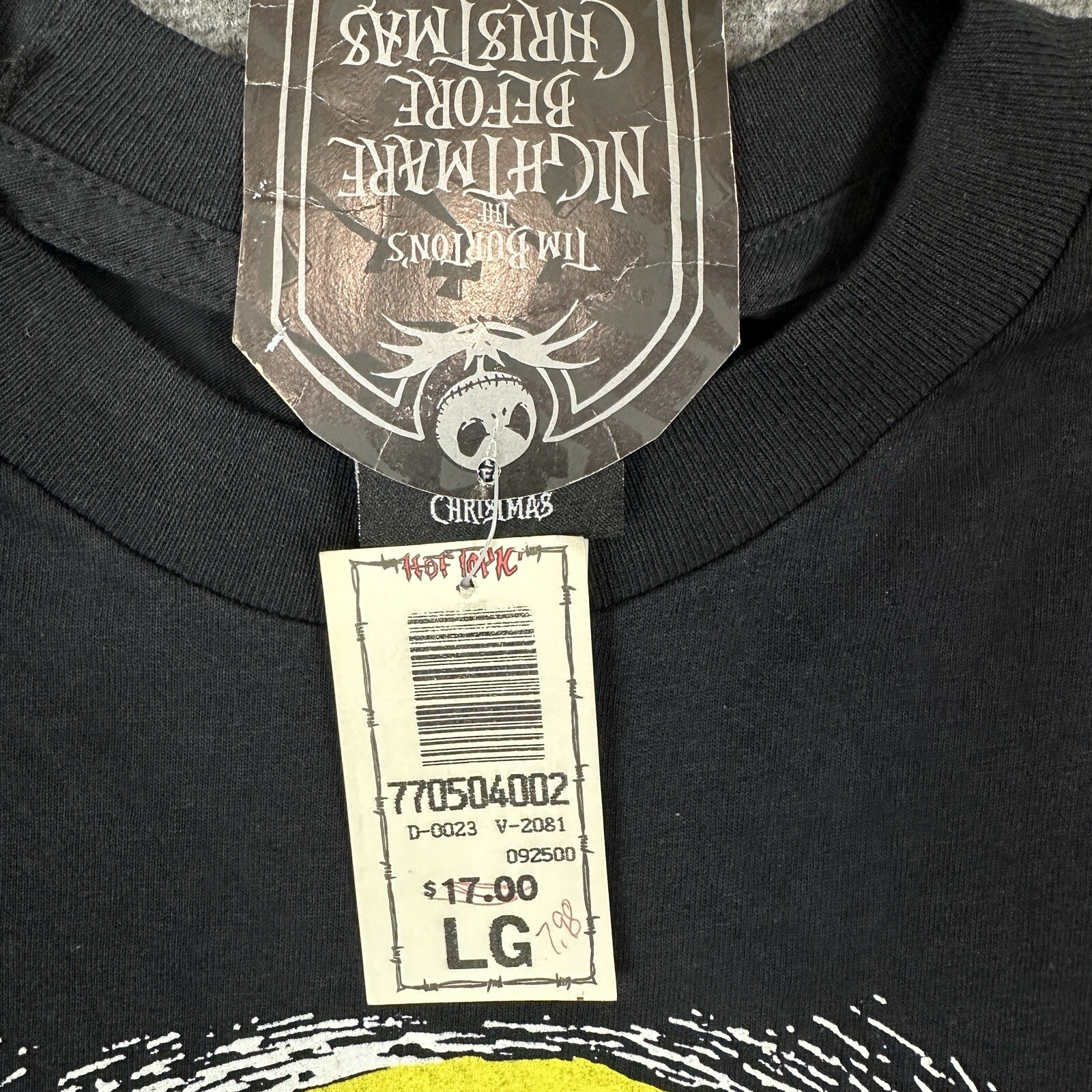 Vintage Nightmare Before Christmas T Shirt Large Jack Skellington Tim Burton NWT