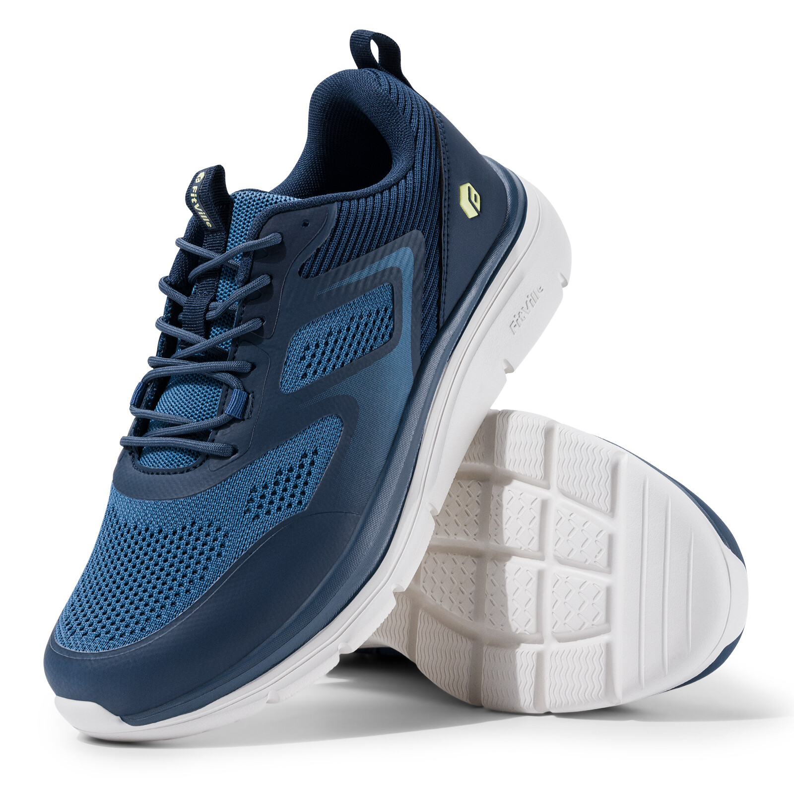 FitVille Mens Walking Shoes Lightweight Extra Wide Sneakers Cushioned Breathable