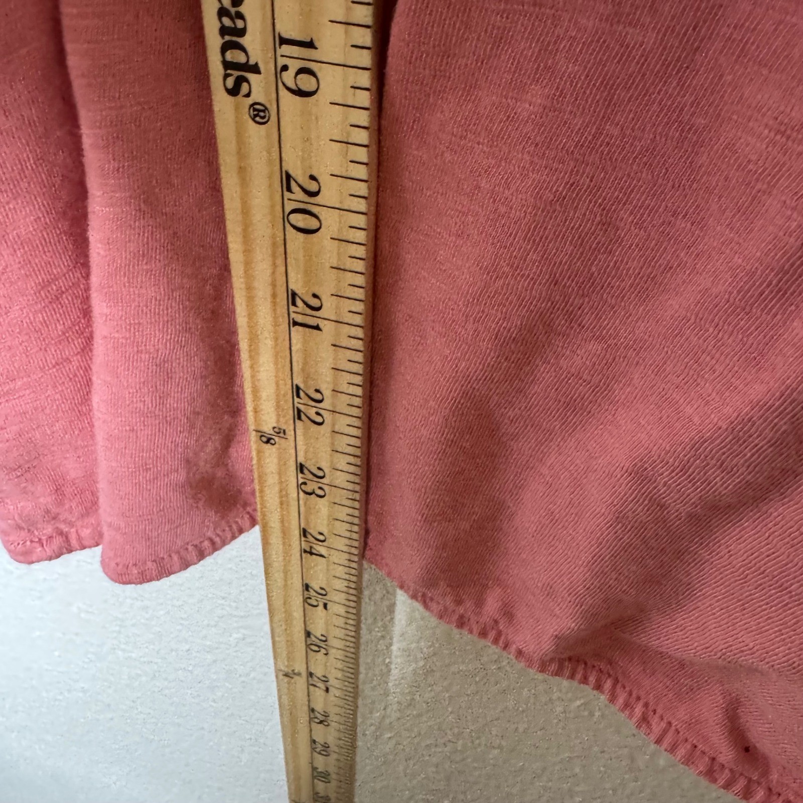 Pure Jill Cotton Modal Blend Pink Cropped Twist Front Button Up Top XL