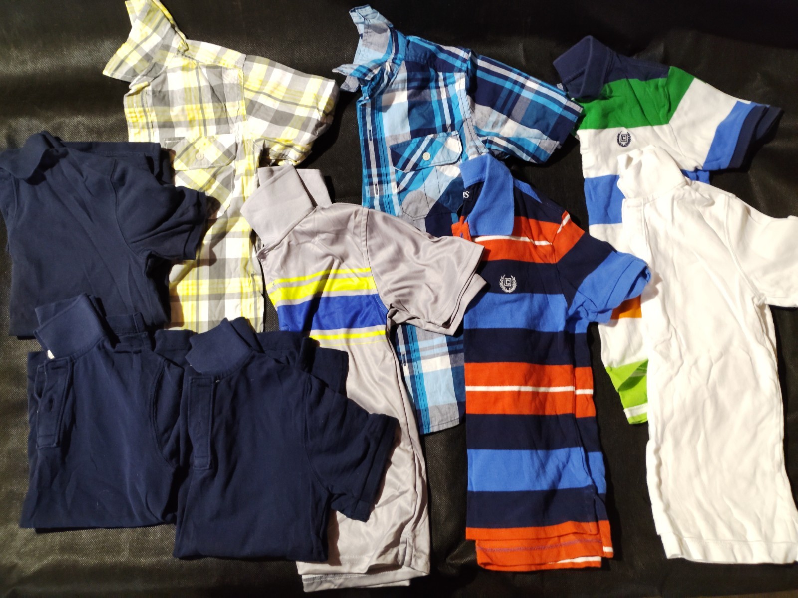 Boys 9 Pc Lot Casual Polo Dress Shirts Sz 8 Chaps Urban Pipeline Solid Patterned