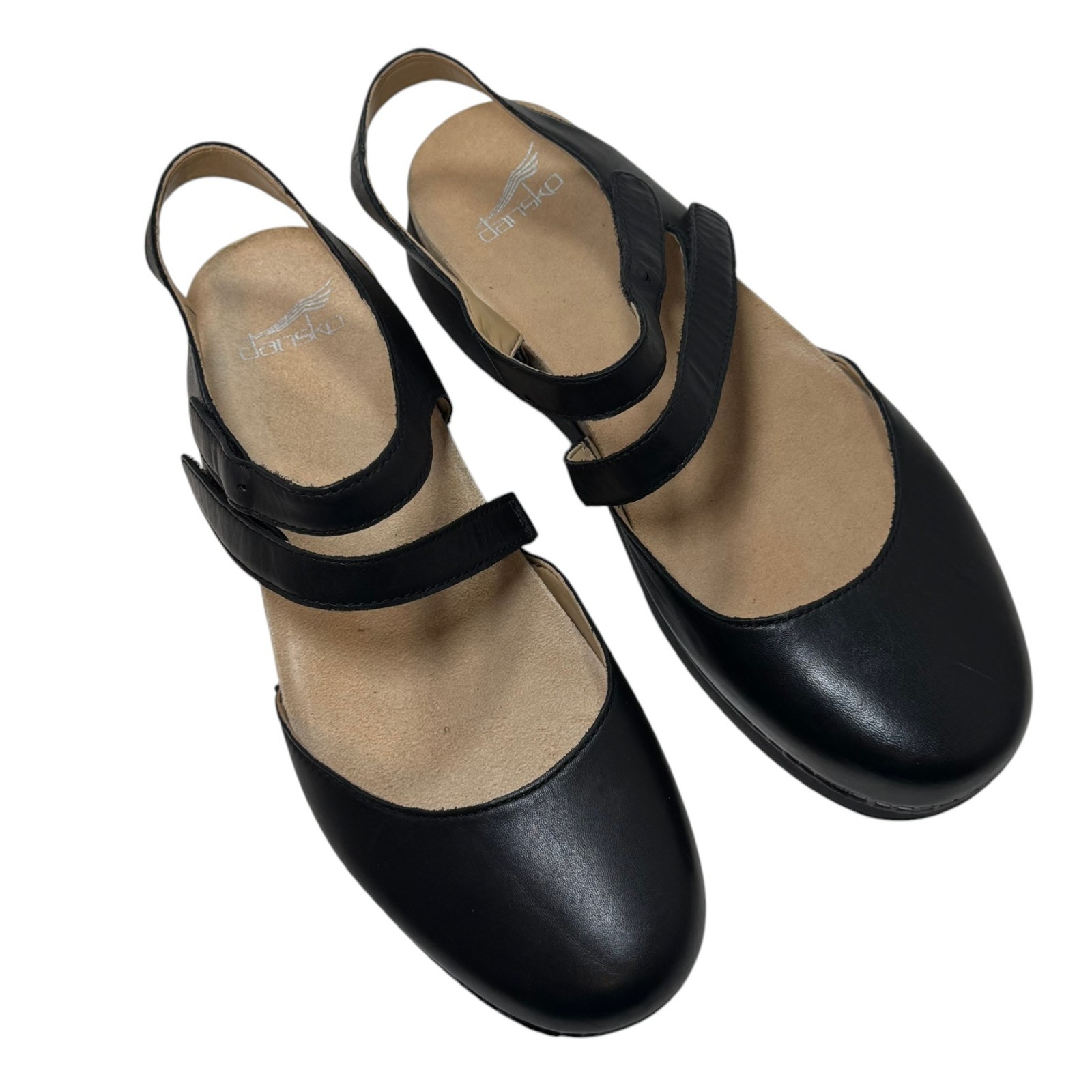 Dansko Women’s Rissa Closed Toe Nappa Leather Sandal Clog Black Size 40 9.5-10
