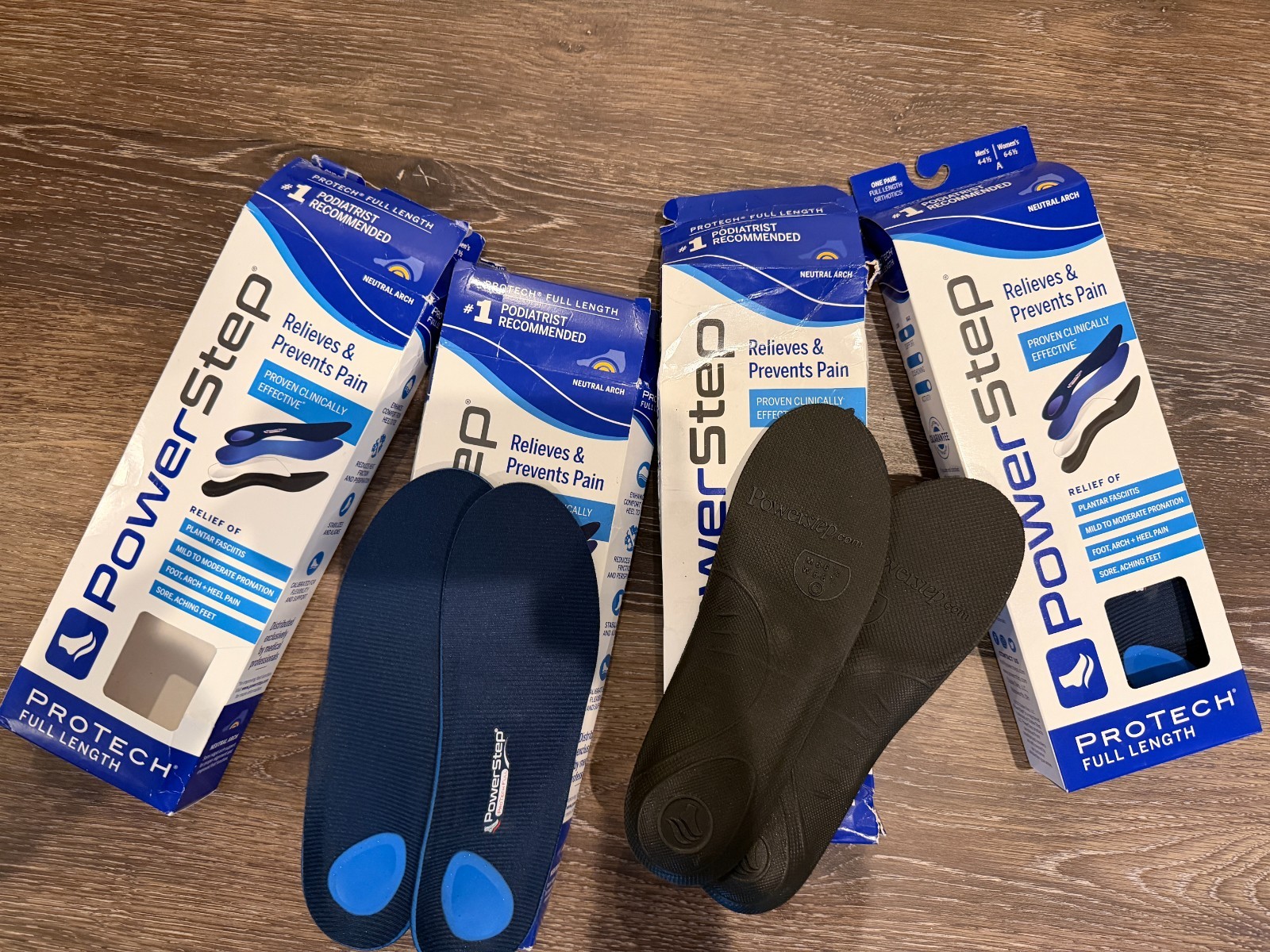 PowerStep ProTech Control Full Length Orthotic Insoles NEW | Box Damaged