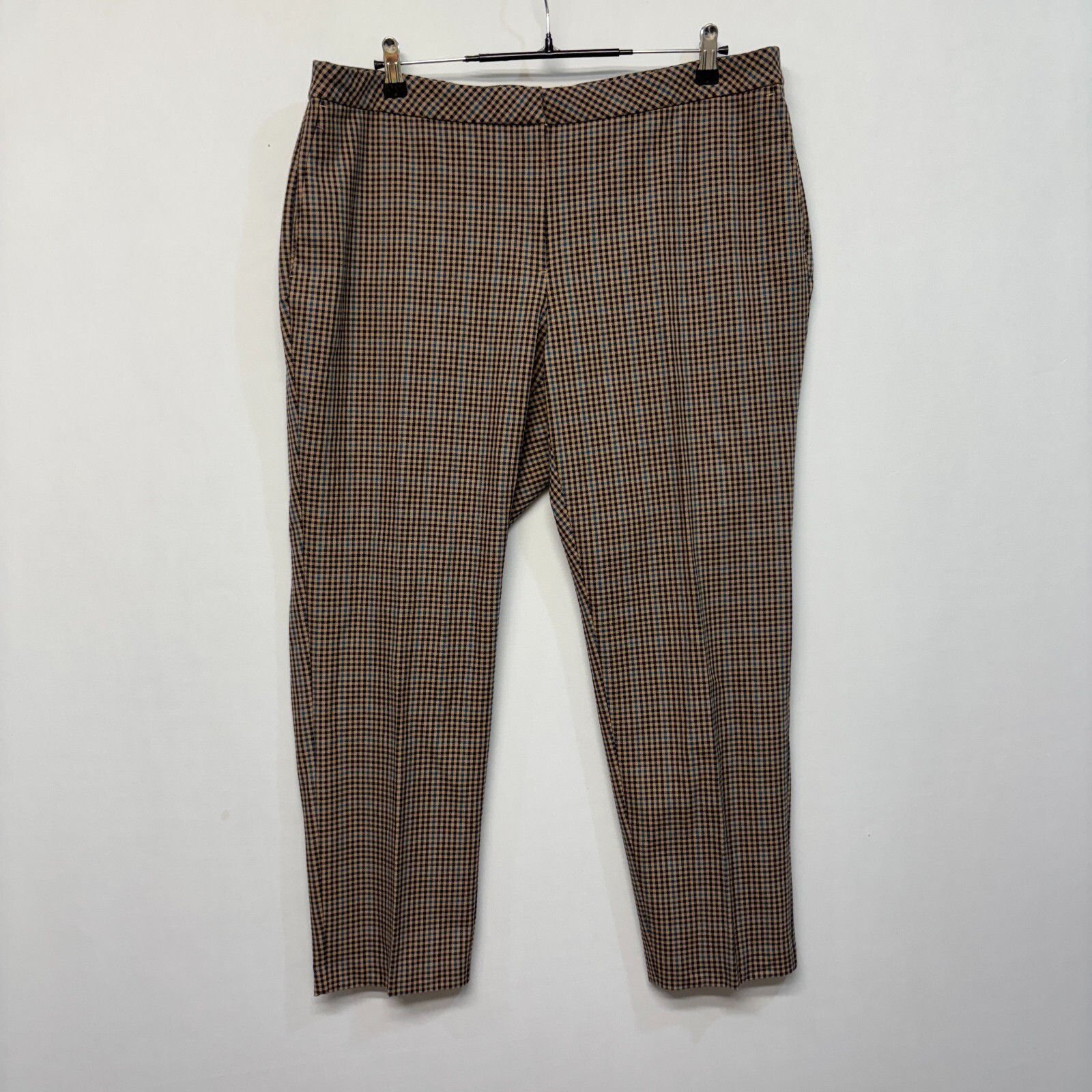 NWT J Jill Women Premium Bi-Stretch Dress Pants Size 18W Gingham Ankle C002 -2