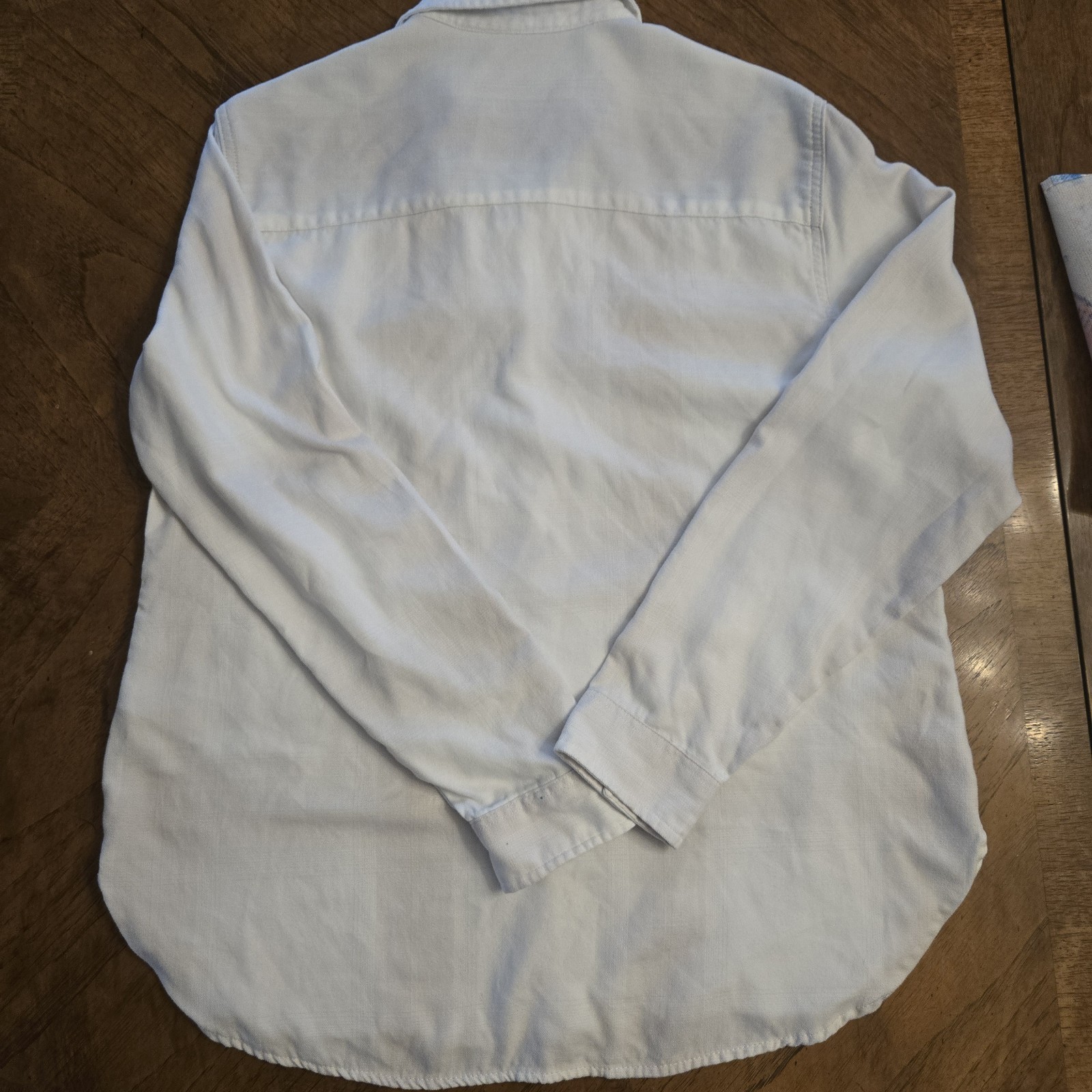 JACHS Girlfriend New York women’s White Solid Button-Up Point Collar Shirt M