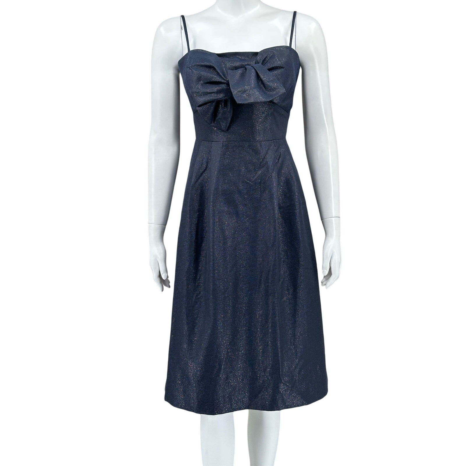 Gal Meets Glam Dress Womens 2 Navy Metallic Lucille Starry Night Shimmer NYE