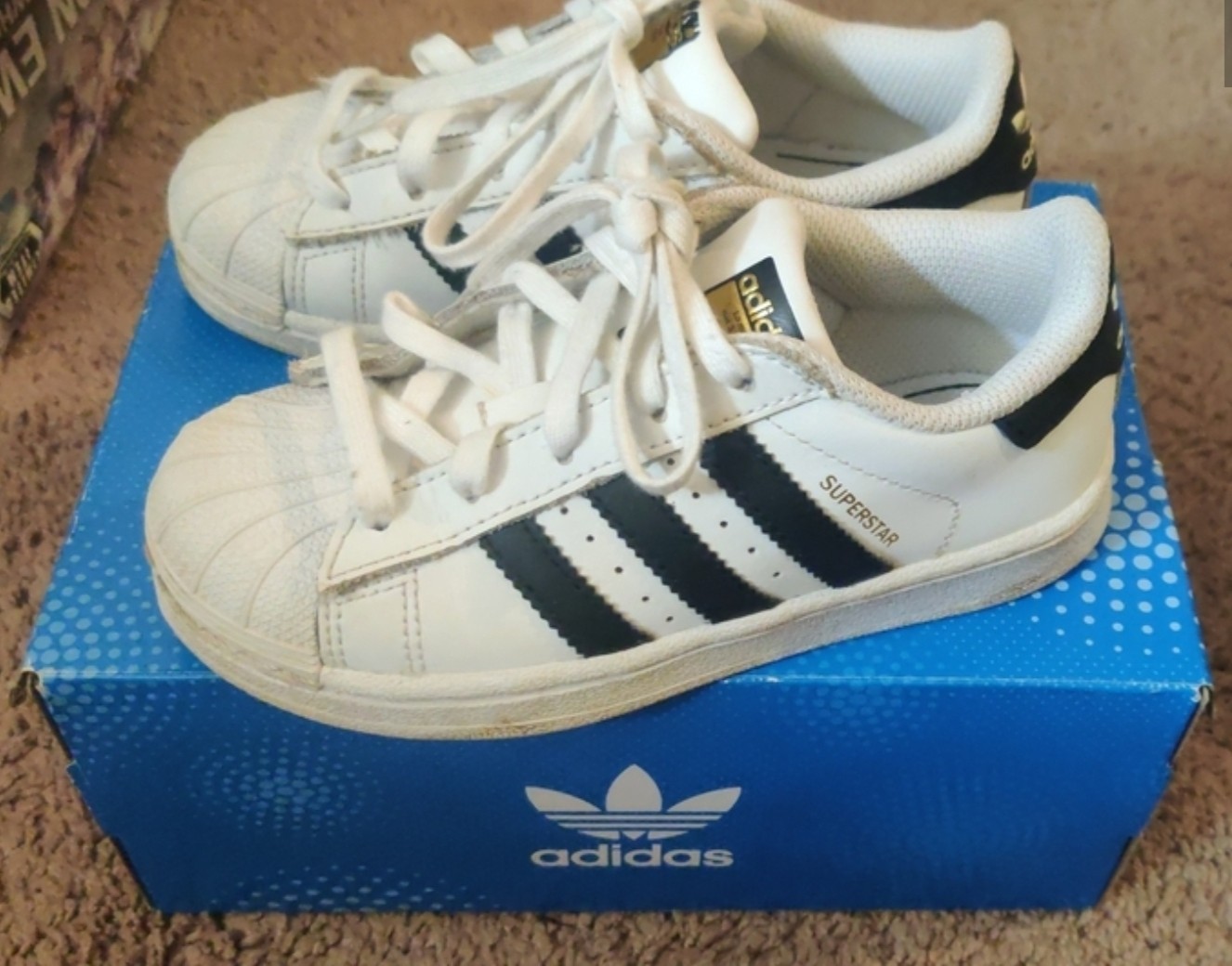 Adidas Superstar White Core Black Kids 11.5k