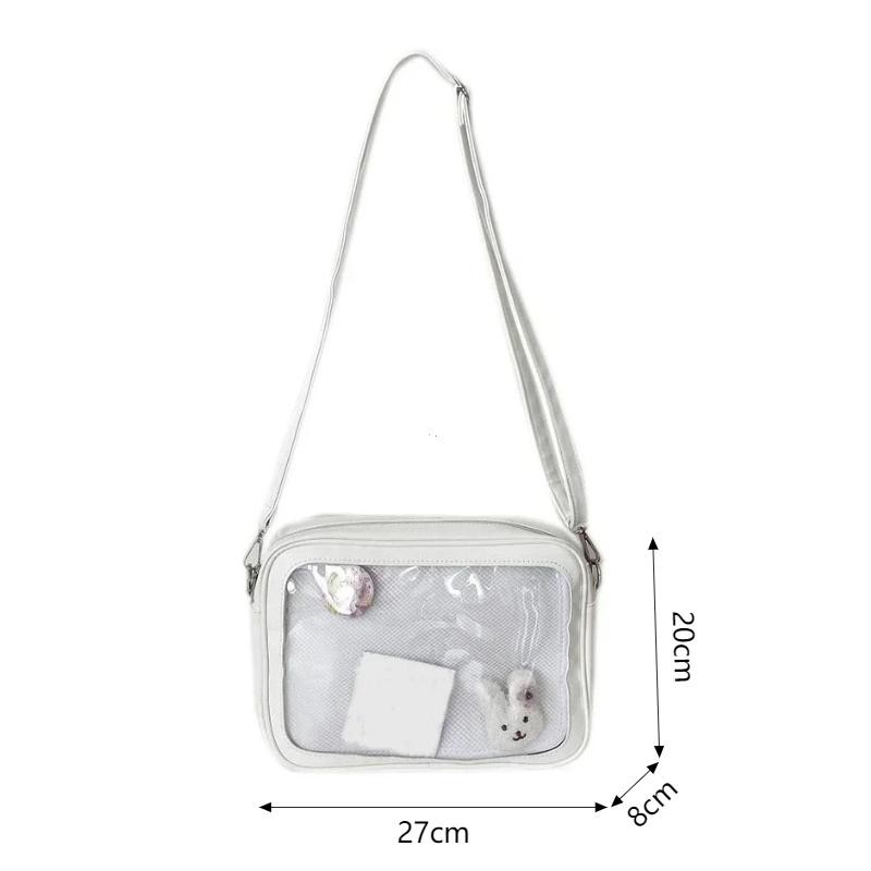 Women’s Ita Crossbody Bag Clear Transparent Shoulder Messenger Purse Cute Kawaii