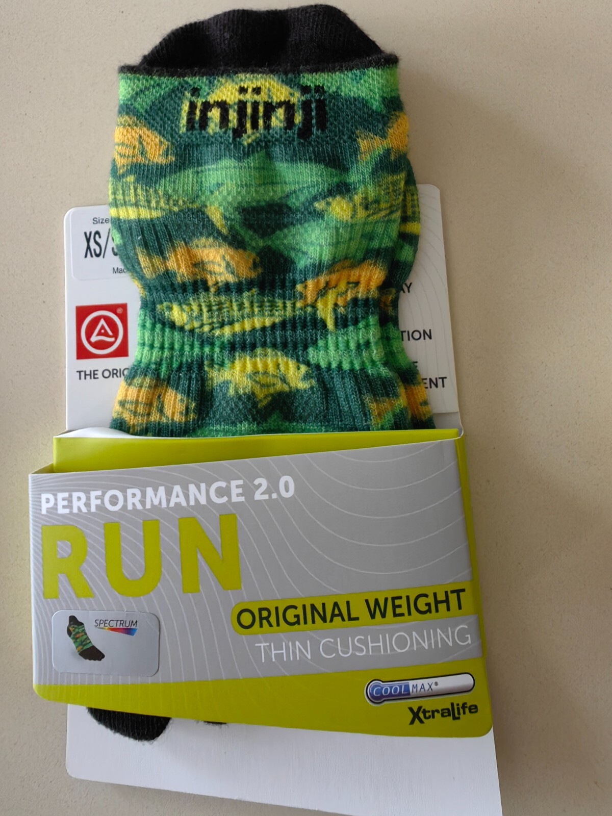 2024 1 Pack Injinji Run Ultra light Original Thin No Show Toe Socks size XS-L