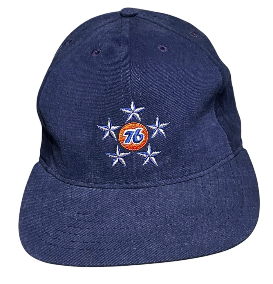 Vintage 76 Unocal Hat Snapback Five Star Blue Made In USA