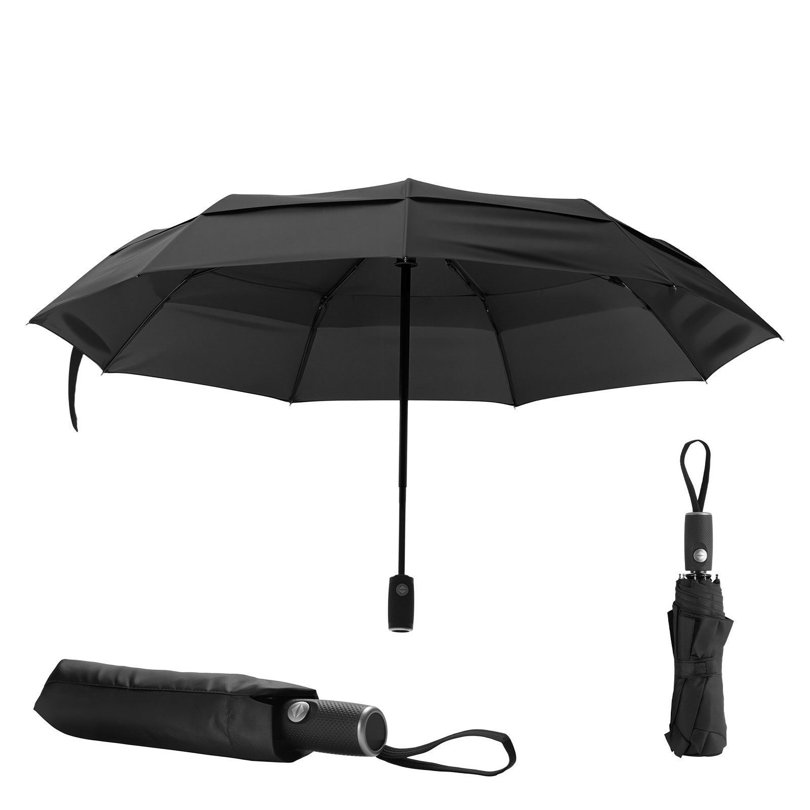 Travel Umbrella Portable Compact Windproof Umbrellas 42 in for Rain & Sun