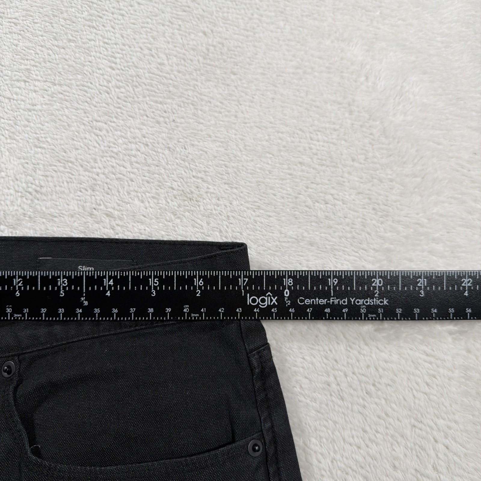 Proof Rover Men’s Slim Tapered Canvas Pants 34×32 Black Denim Workwear