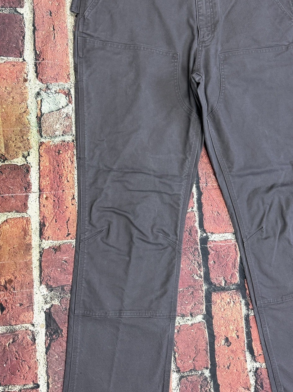 Carhartt Gray Double Knee Canvas Duck Pants 103340 GVL Mens 38×32 Straight Fit