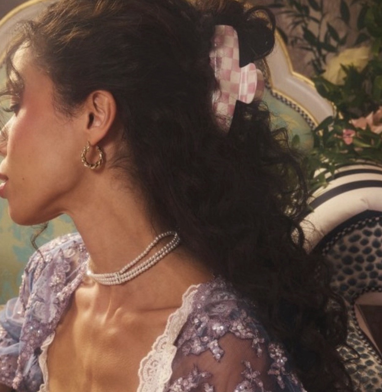 Mackenzie Childs X Goody Pink Claw Clip