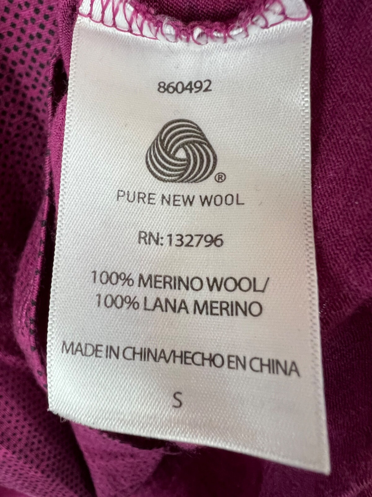 Seg’Ments Women’s Ombre Purple L/S Crew Neck 100% Merino Wool Pullover Small S