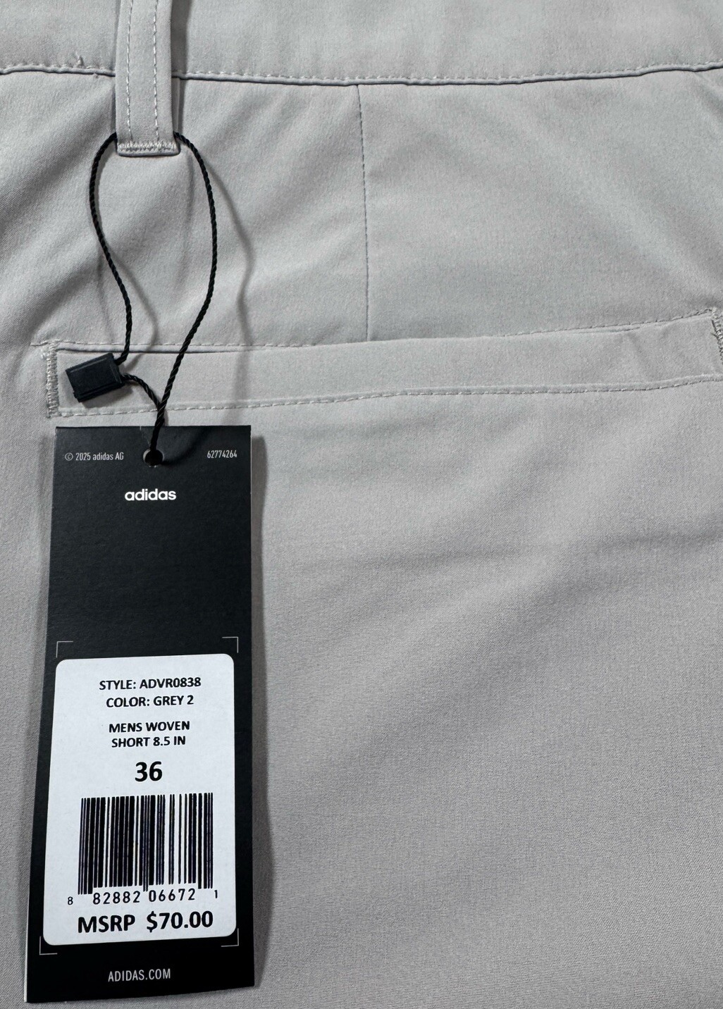 NWT Adidas Ultimate 365 Stretch Golf Short 32 34 36 Grey 2 Classic G7