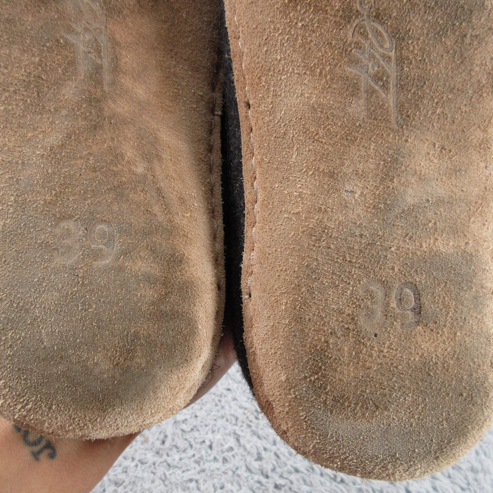 Woolfit Slippers Womens Size 8 Gray Wool Felt Clog Slip On House Shoes Comfort