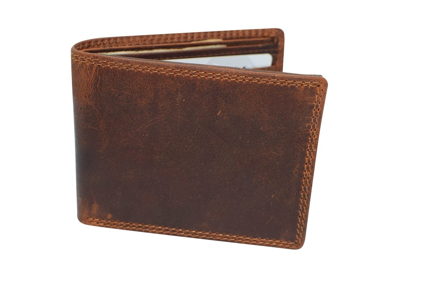 CAZORO Wallet for Mens Vintage Leather RFID Blocking Classic Bifold Wallet…