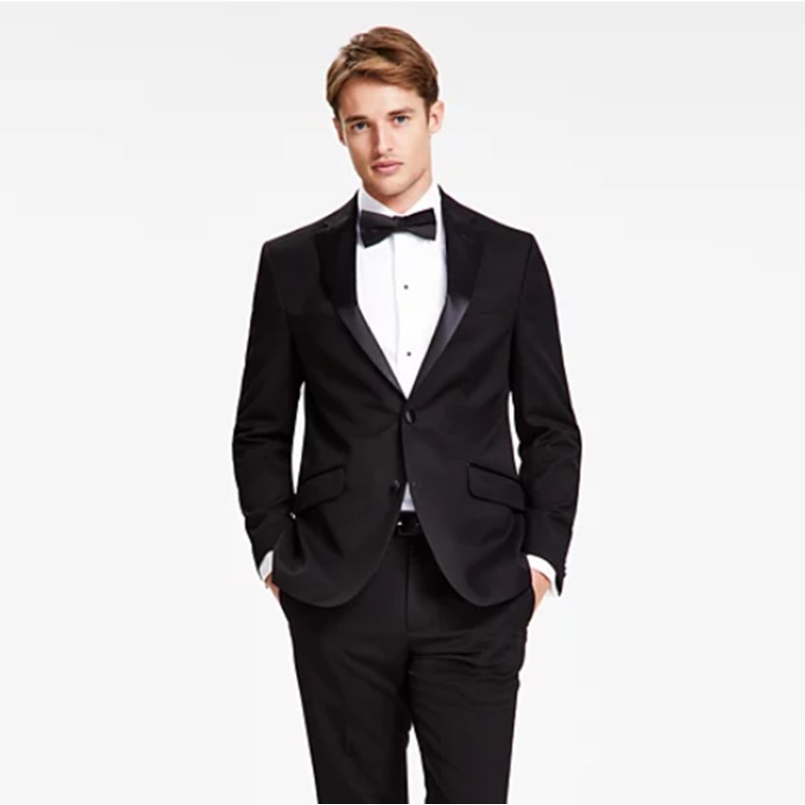 Kenneth Cole Reaction Blazer Men’s Black Techni-Cole Classic Slim-Fit Size 38R