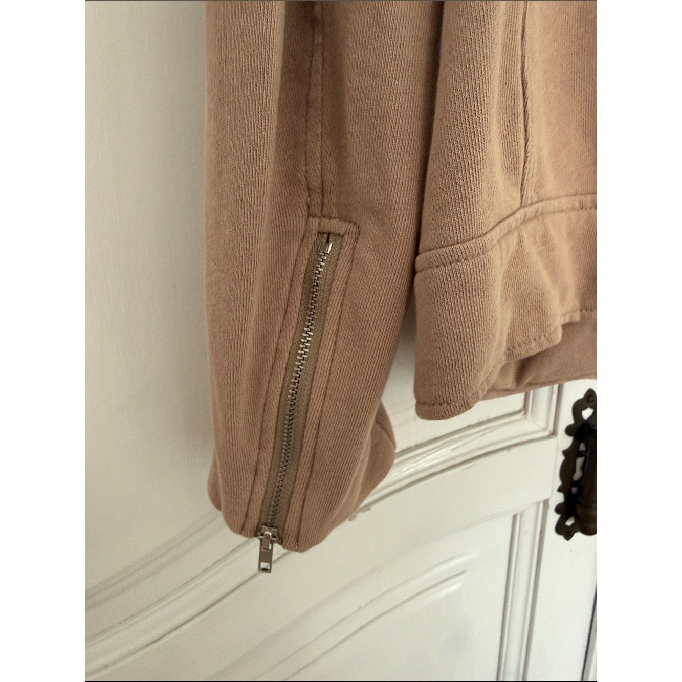 Z Supply Moto Jacket – Asymmetrical Soft Knit 100% Cotton Sweatshirt Woman’s S