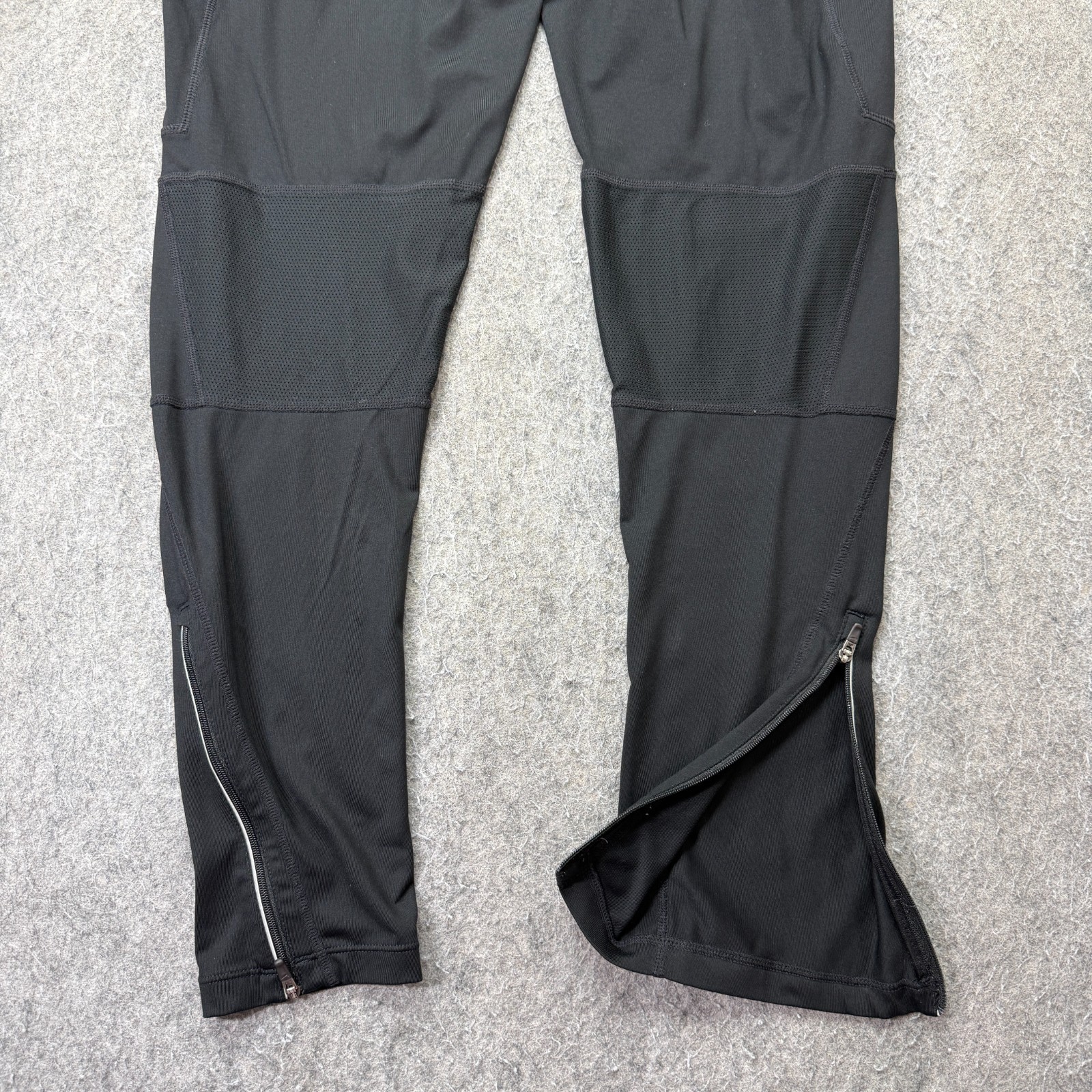 Nike DRI-FIT Essential Running Tights Men XL Black Compression 29″ Ankle Zip