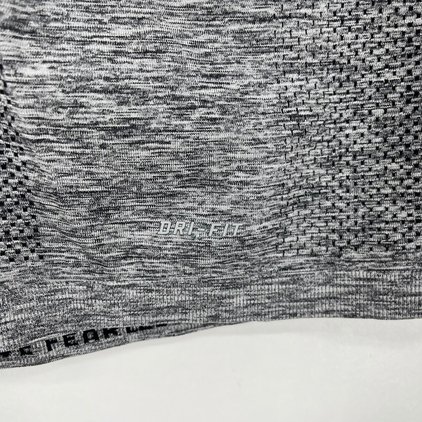 Nike Dri-FIT Womens Space Dye Racerback Tank Top Grey Black Size XS