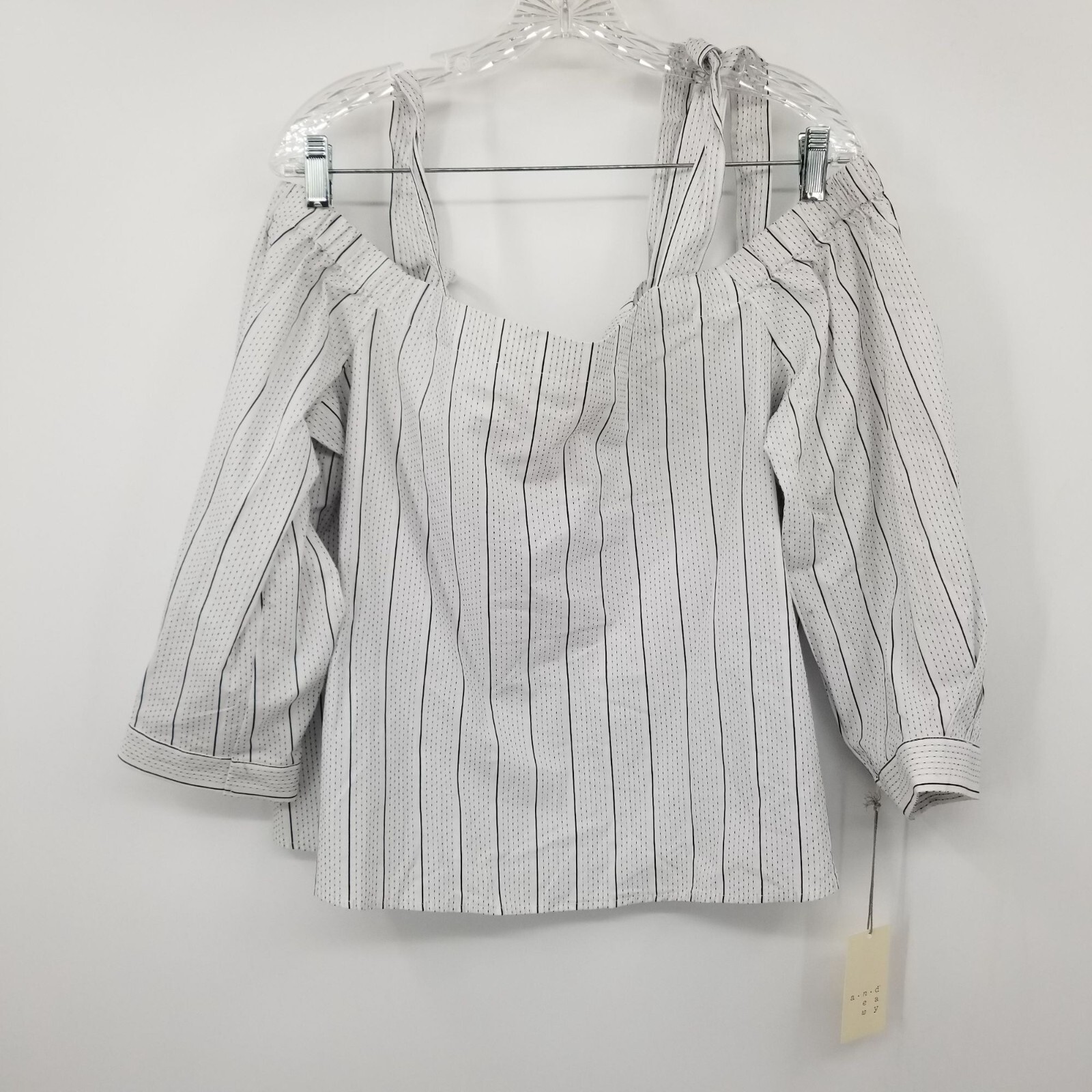 NWT A New Day Off The Shoulder Tie Strap Blouse Shirt Size XL