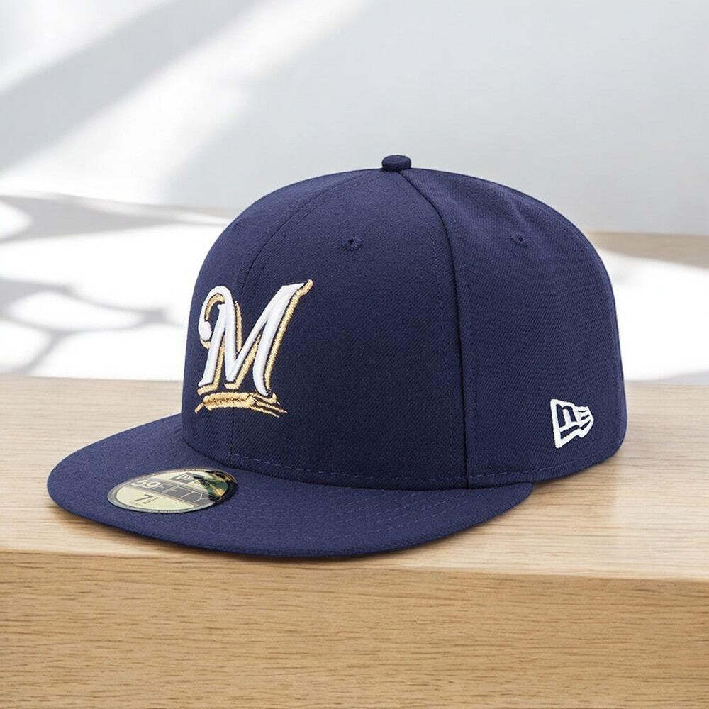 [70361062] Mens New Era MLB Authentic 59Fifty Performance Fitted – Brewers