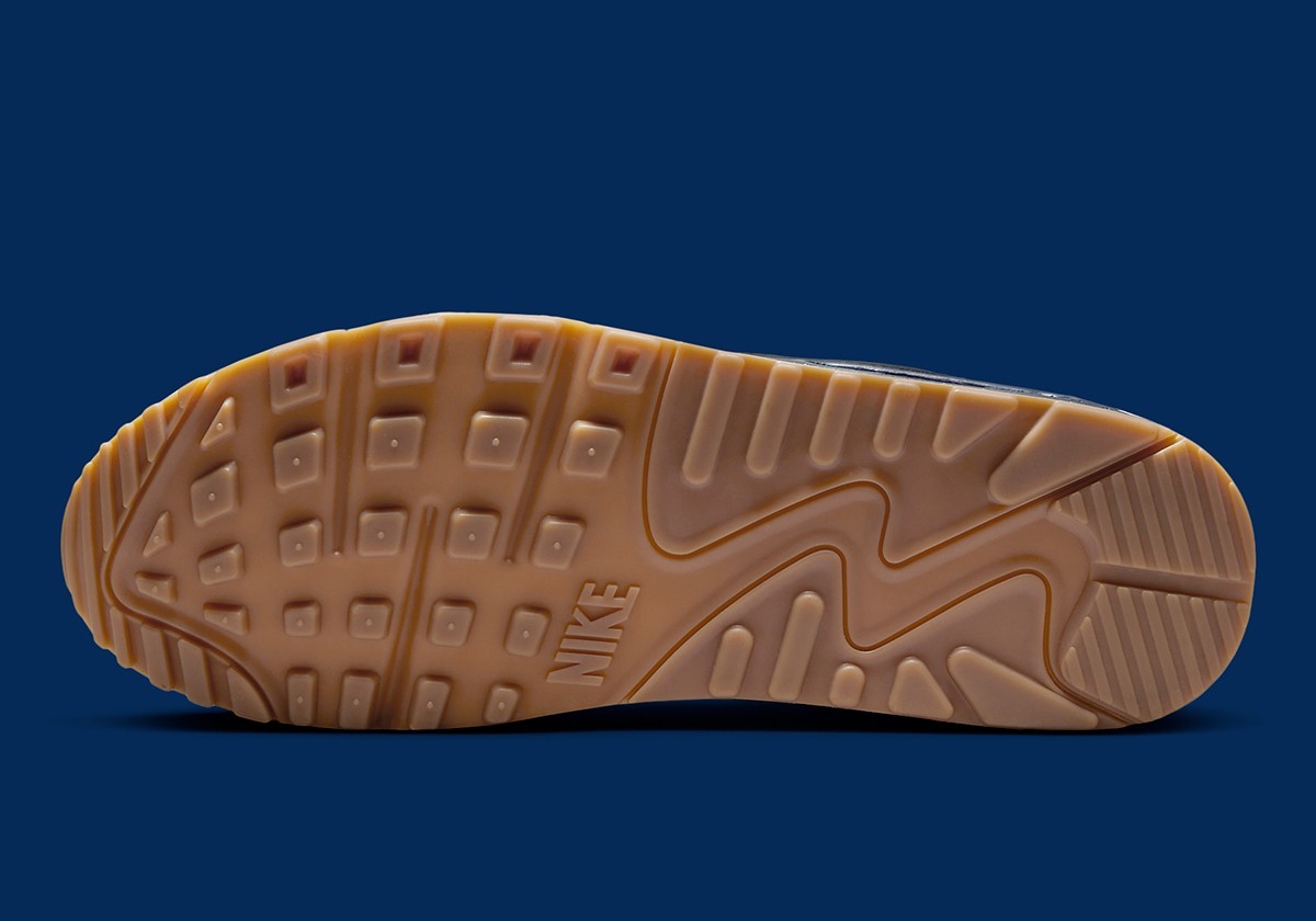 Nike Air Max 90 Midnight Navy Gum Men’s Blue Sports Sneaker FB9658-400