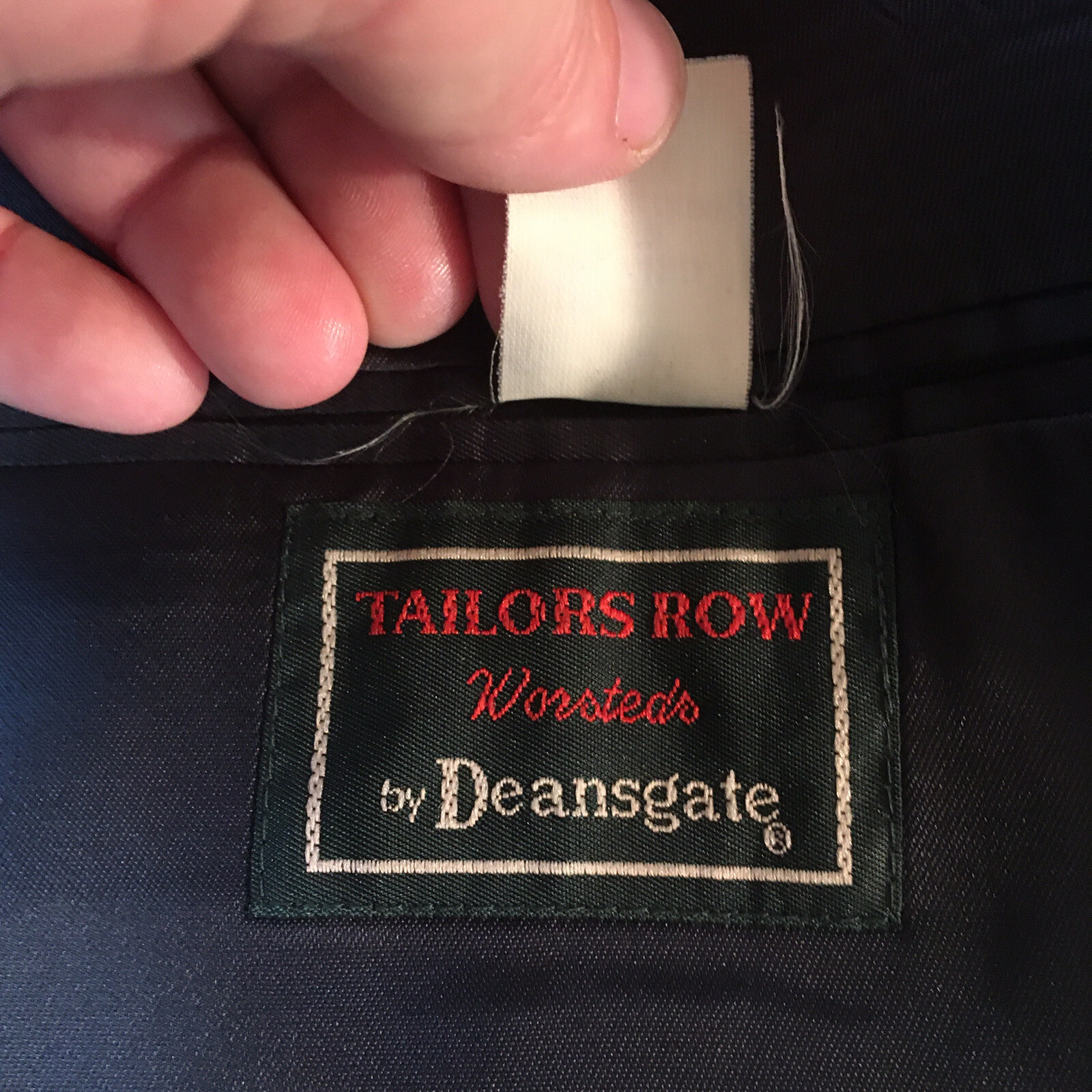 Deansgate Tailors Row Mens 2 Button Blazer Jacket Navy Blue 46L 46 L 100% Wool